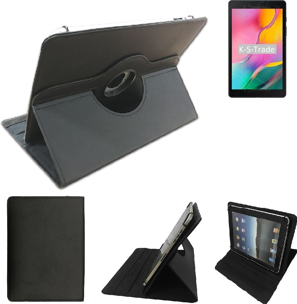 High quality kompatibel mit Samsung Galaxy Tab A 8.0 (2019) Wi-Fi Schutz Hülle 360° Tablet Case Schutzhülle Flip Cover schwarz. Tablet Hülle