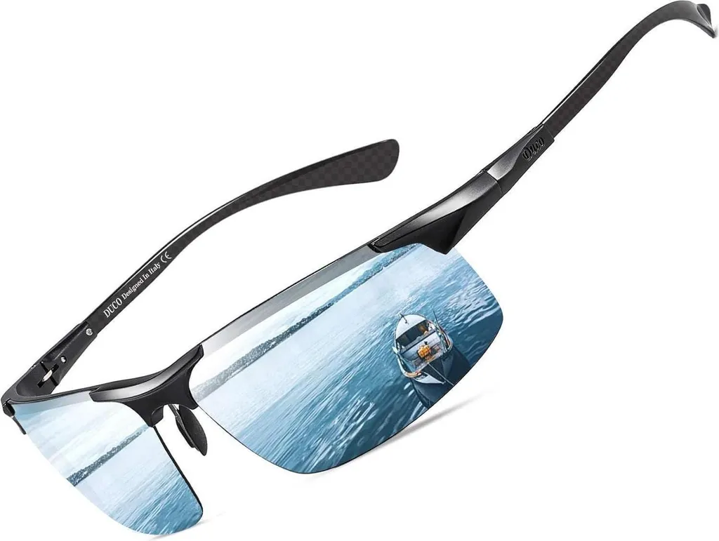 DUCO Occhiali Polarizzati UV400 CAT 3 - Ingegneria in Fibra di Carbonio