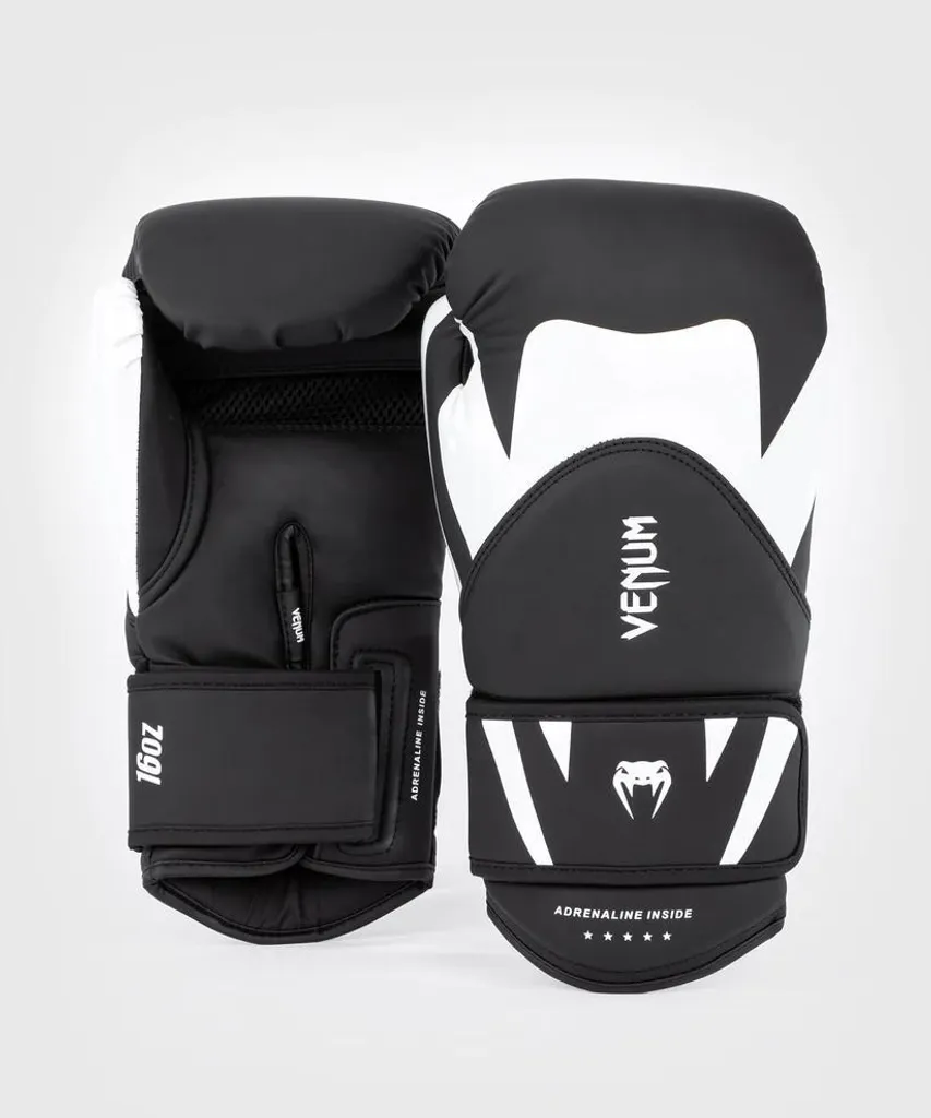 Gants Venum Challenger 4.0 10 oz avec Mousse Triple Densité Noir Blanc
