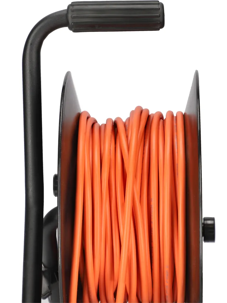 KOTARBAU® Avvolgitore per cavi di prolunga 40m 3x1 H05VV-F Grande avvolgitore con protezione termica 4 volte messa a terra Supporto in metallo Utile per ogni casa, immobile, officina, cantiere o appartamento - 5