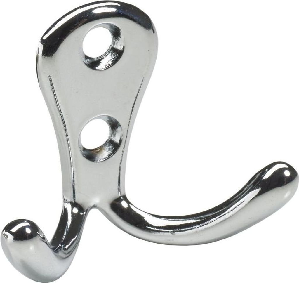 Hettich Mantelhaken 4,4 x 5,4 x 2,4 cm Zinkdruckguss verchromt - 1 Stück