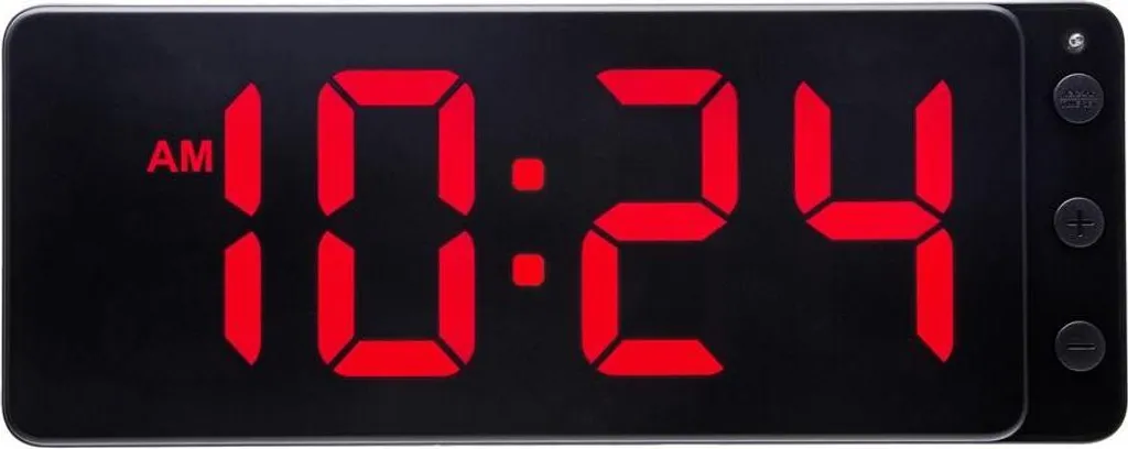 Horloge Digitale Murale Noire NeXtime - Affichage LED Grand Format