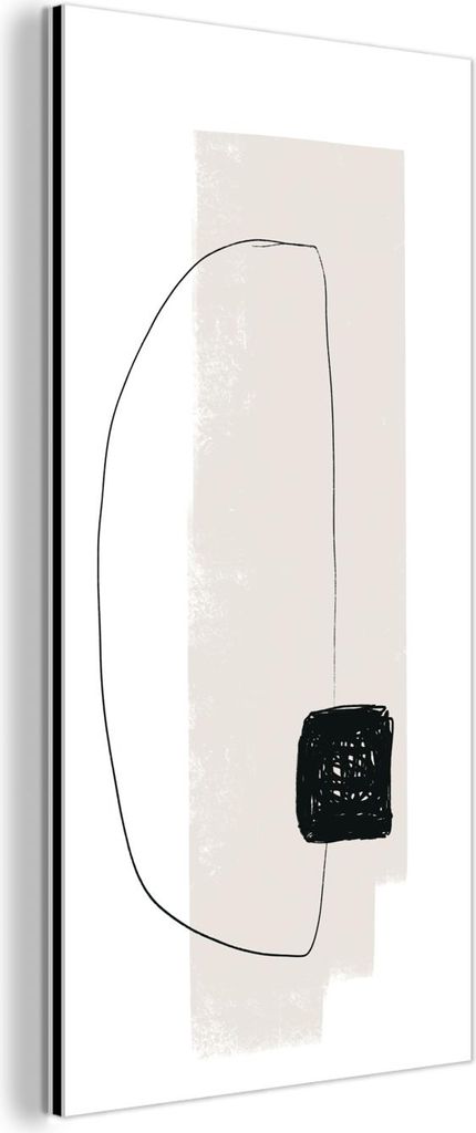 MuchoWow Wanddekoration Metall Metallbild Wandkunst 40x80 cm Abstrakt - Pastell - Minimalismus MuchoWow Aluminium Gemälde - Wanddekoration - Indus...