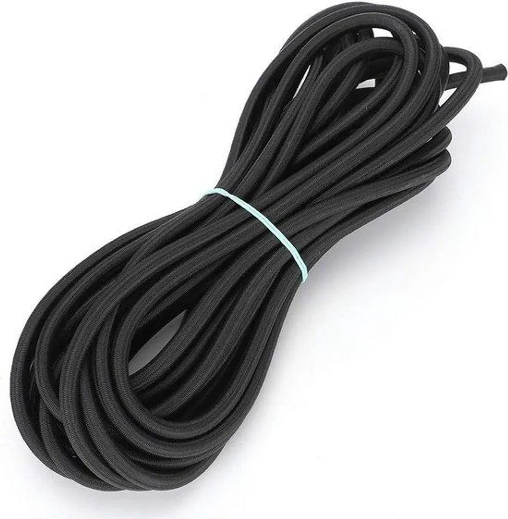 Corde élastique noire 7mm x 10m : fixez vos bâches et évitez les chutes