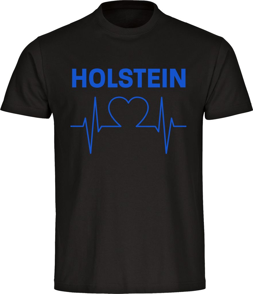 multifanshop Herren T-Shirt - Holstein - Herzschlag, schwarz, Größe 4XL