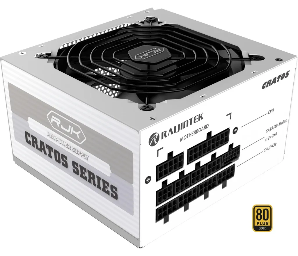 Alimentation Gaming 850W RAIJINTEK CRATOS 850 WHITE pour PC Blanc