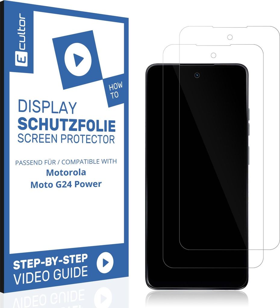 2x 3D Schutzfolie Matt für Motorola Moto G24 Power Display Flexibel Full Cover