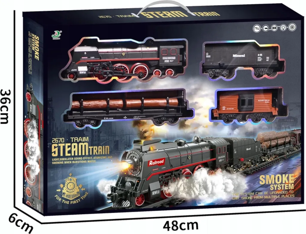 Circuit de Train Électrique avec Locomotive à Vapeur Classique 601A - 10