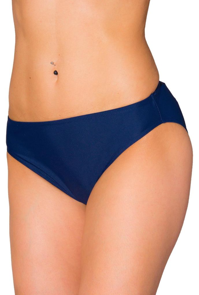 Aquarti Damen Bikini Hose mit mittelhohem Bund, Farbe: Dunkelblau, Größe: 42