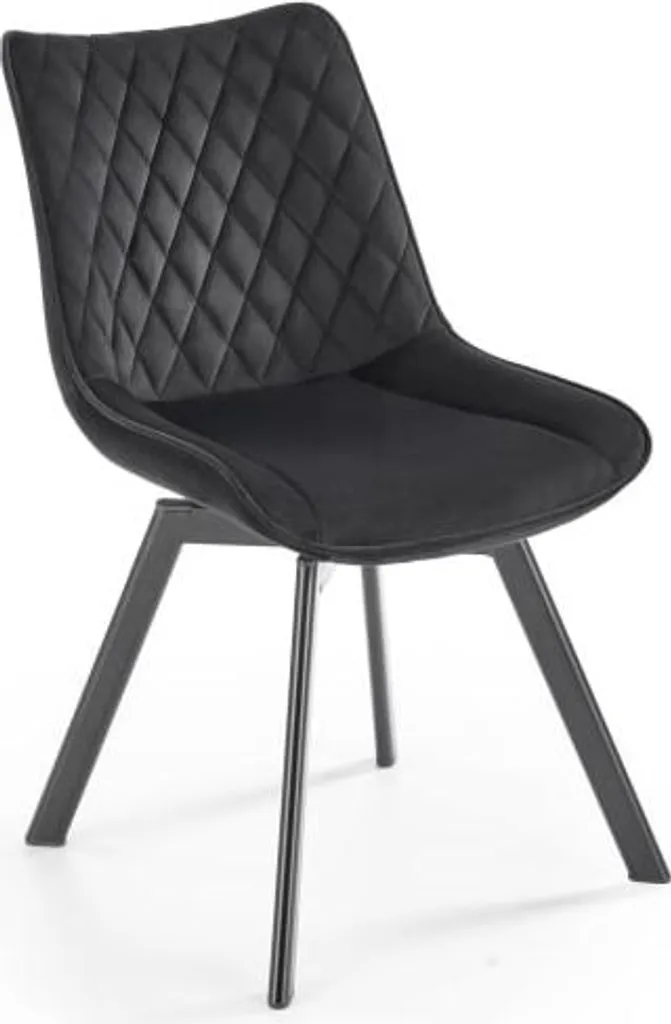 Chaise noire K-520 robuste contre le mal de dos et stable pour les repas