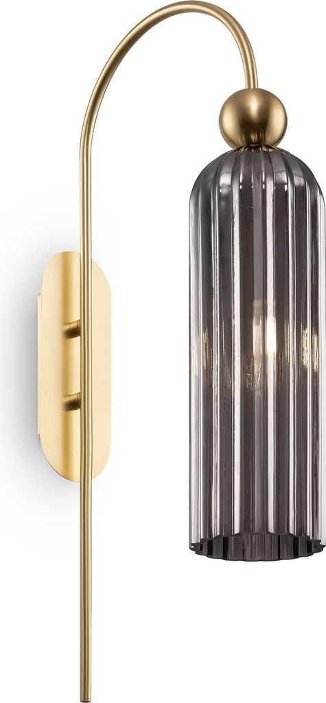 Maytoni Antic Wandleuchte Gold Metall Glas E14 40W Dimmbar IP20 53.5cm