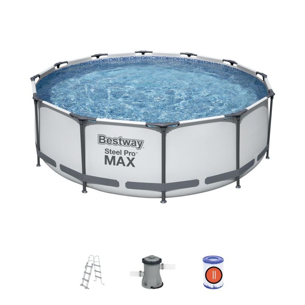 Bestway Steel Pro Max Rattan Ø 366x100 Cm Stahl Runder Produktbild 42