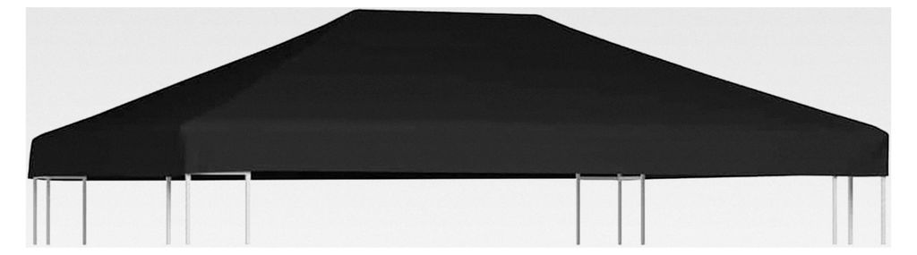 Pavillondach 310 g/m² 4x3 m Grau, Ersatzbezug für Gartenpavillon