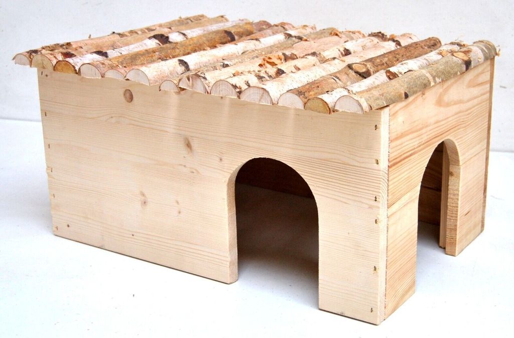 Ollesch Nagerhaus Hagar L 40x23x20 cm, mit Birkendach Produktbild 
