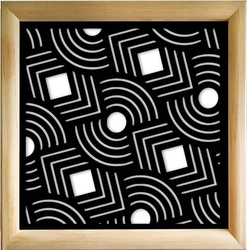 AIM - Moduli Decorativi in holz e PVC 73x73 cm schwarz