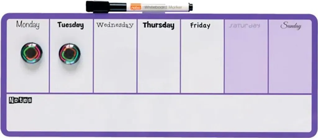 Nobo Planner Settimanale Viola 360x140mm - Prezzo Shock Lavagna