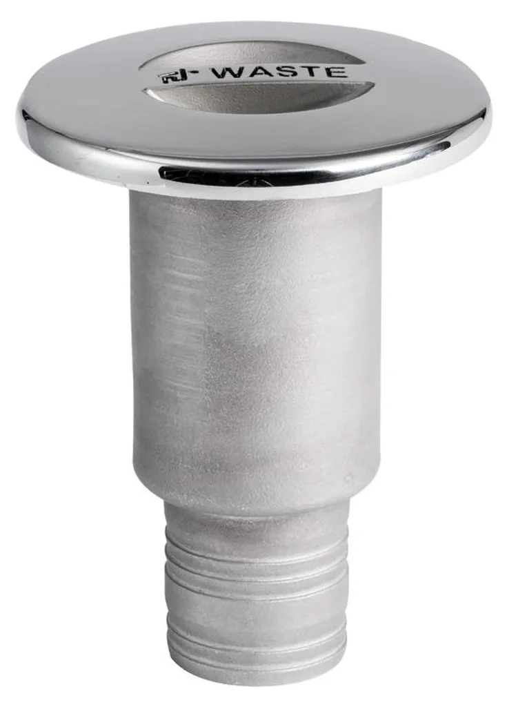 Nable de pont pour eaux usées 38mm en inox poli pour bateau de plaisance