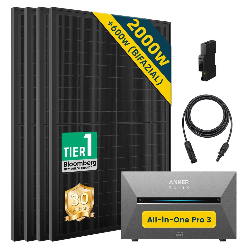 ALLDREI Balkonkraftwerke mit  Anker Solix Solarbank 3 E2700 Produktbild 
