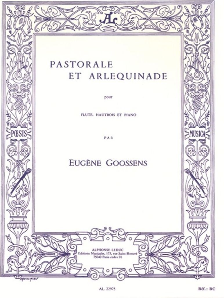Pastorale et Arlequinade pour flûte, hautbois et piano