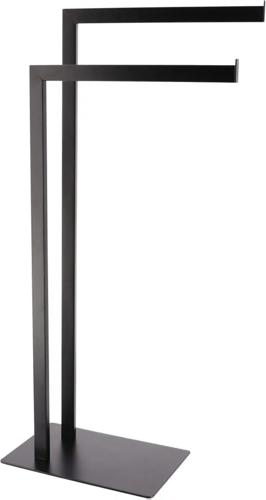 Offerta Portasciugamani Tendance Metallo Nero 2 Barre | Bagno Moderno