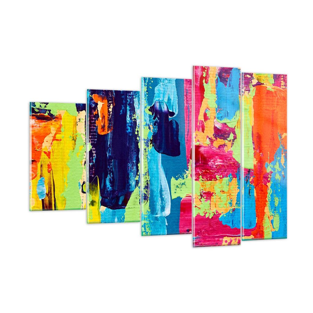 Bilder auf glas - Abstraktion Design Grafik - 150x100cm - Glasbilder - Wandbilder - Kunstdruck - zum Aufhängen bereit - Wanddekoration aus Glas - ...