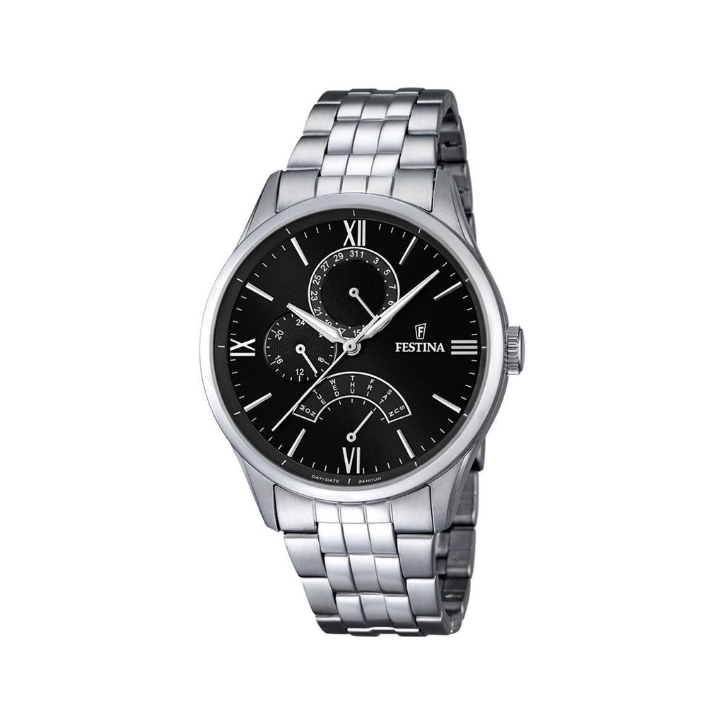 FESTINA Herren-Armbanduhr Retrograde Analog Quarz Edelstahl silber UF16822/4