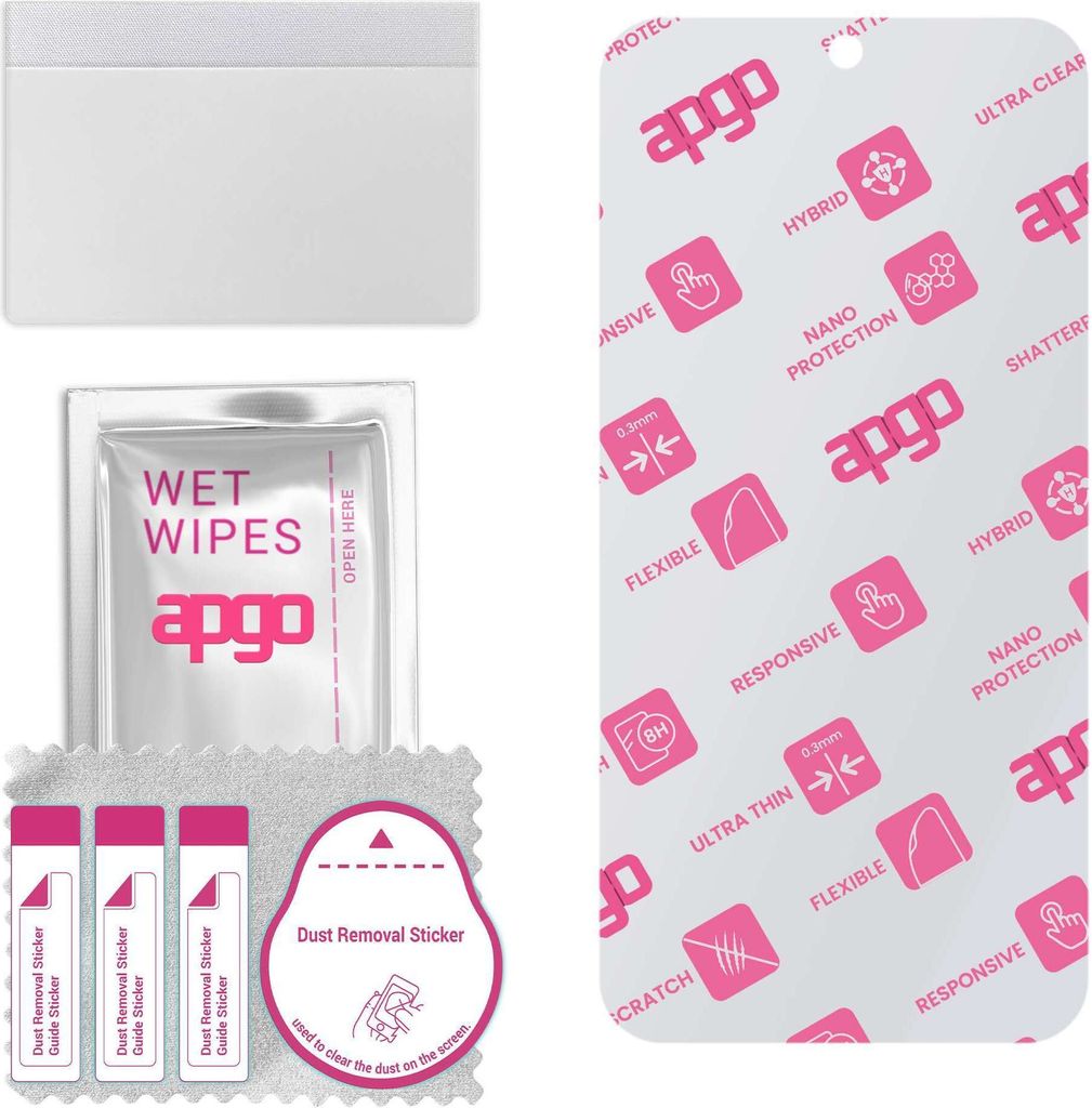 apgo Ultra-klar Hybrid Schutzglas kompatibel mit Nokia G21, Flexible Nano Glass, toller Ersatz für Hartglas, kratzfester Displayschutzglas, Displa...