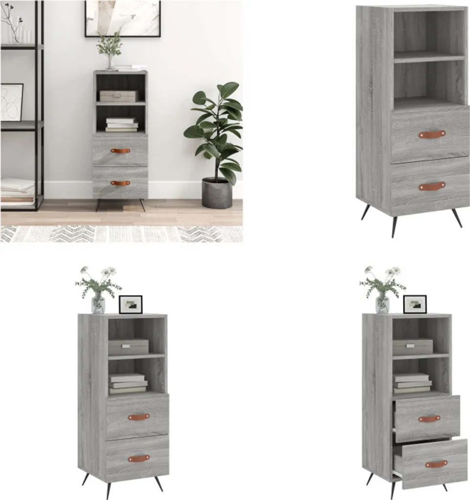 Arreda con la Credenza Grigio Sonoma vidaXL | Mobile 90cm Design