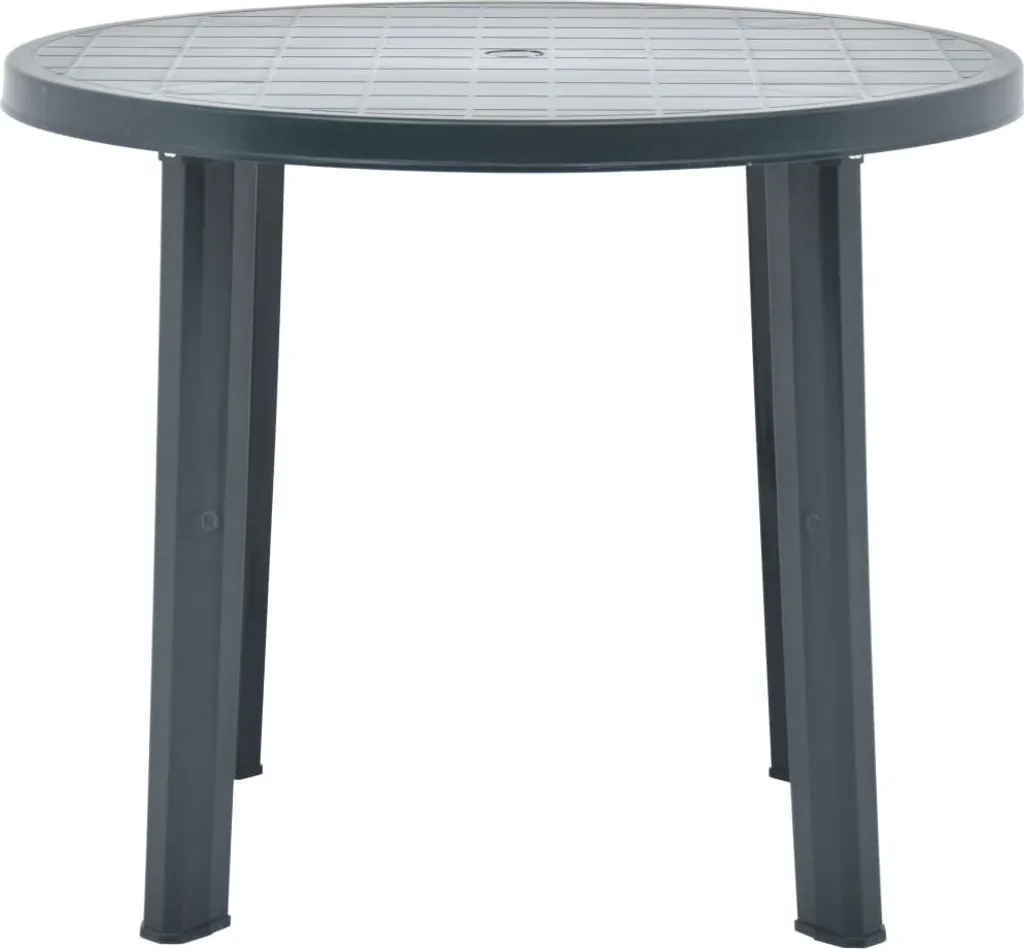 vidaXL Table de jardin verte 89 cm en plastique résistant extérieur