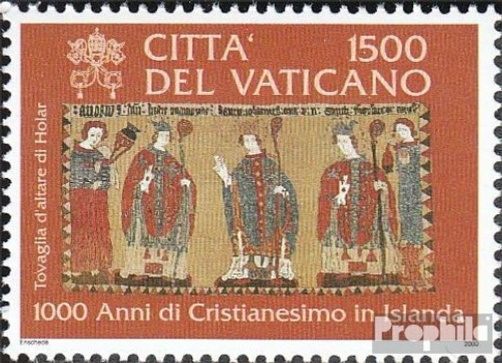 Briefmarken Vatikanstadt 2000 Mi 1337 (kompl.Ausg.) gestempelt Christentum auf Island