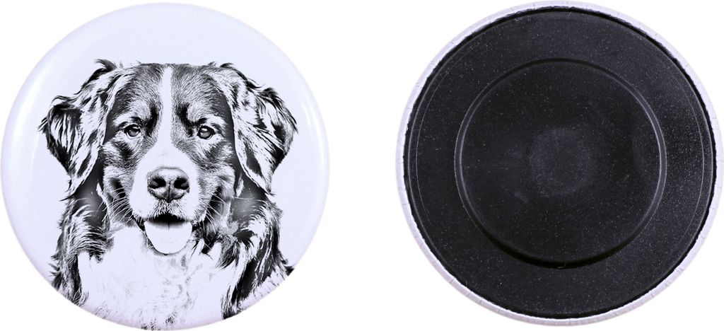Berner Sennenhund, Dürrbächler, Bouvier bernois Magnet mit einem Hundepfotenabdruck, außergewöhnlich leicht, starker Magnet, handgefertigtes Pr...