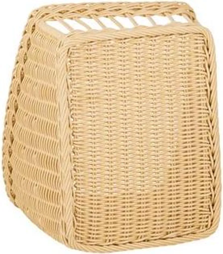 Panier de présentation rectangulaire beige pour buffet de restaurant 40cm - 2