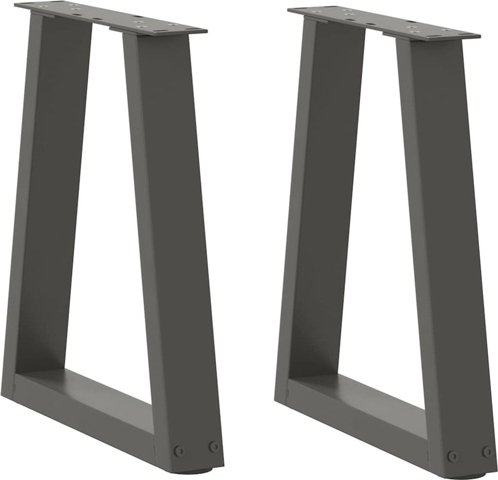 Couchtischbeine V-Form 2 Stück Anthrazit 38x(42-43,3) cm Stahl