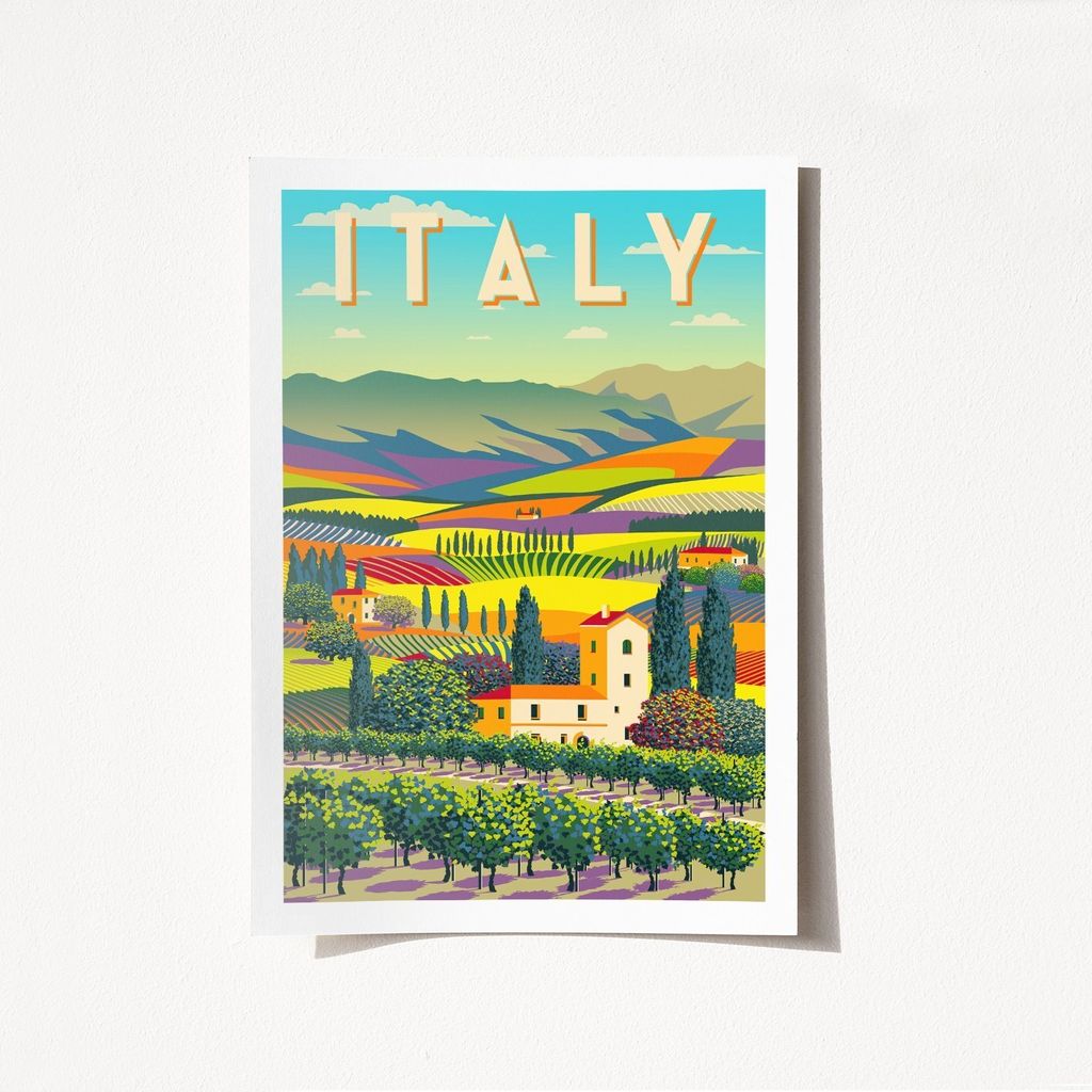 Wallity, Italy - 1963, Poster A4, Mehrfarbig, 100 % MATTE SATIN, 21 x 29,7 cm