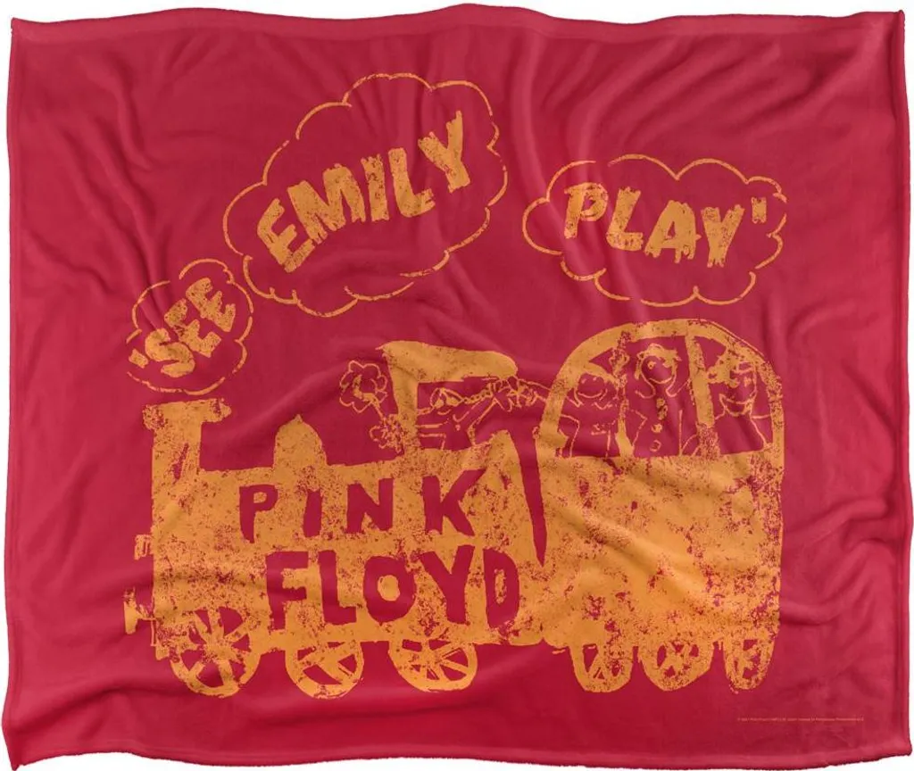 Couverture TV Pink Floyd See Emily Play Plaid Chaud Rose Jaune TV23893