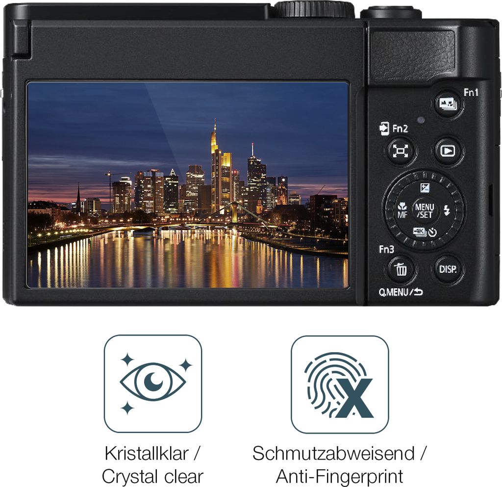 BROTECT AirGlass Schutzfolie Für Panasonic Lumix DC-GX880 – 9H Kratzfest, Anti-Fingerprint
