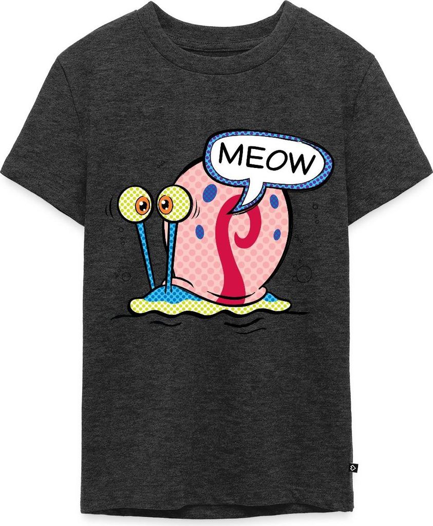 Spreadshirt SpongeBob Schwammkopf Gary Die Schnecke Teenager Premium T-Shirt, 158/164 (12 Jahre), Anthrazit meliert