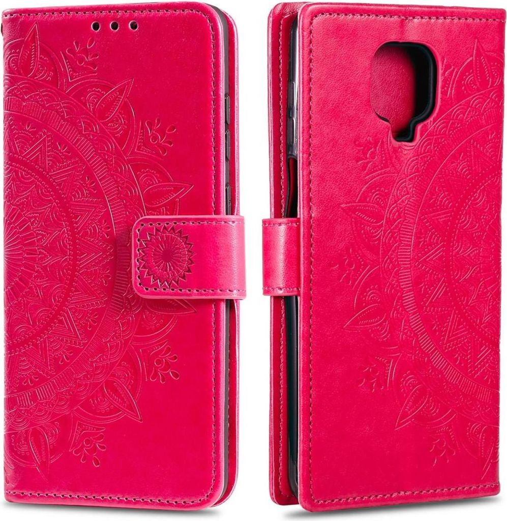 CoverKingz Custodia A Portafoglio Per Xiaomi Redmi Note 9 Pro - Motivo Mandala Oro Rosa, Con Slot Carte - 5