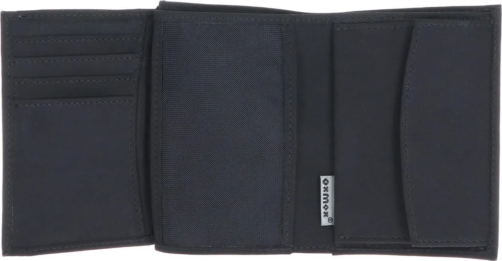 Oxmox Portafoglio New Cryptan RFID Blu/nero Con Stampa Granchio – Compatto E Organizzato - 2