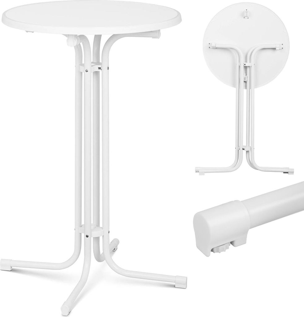 Stół Stolik Barowy Okrągły Wysoki Składany Śr. 70 Cm Wys. Zdjęcie produktu 
