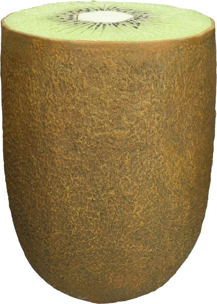 INNA-Glas Beistelltisch Molani in Kiwiform, braun-grün-weiß, 46,5cm, Ø34cm - Nebentisch