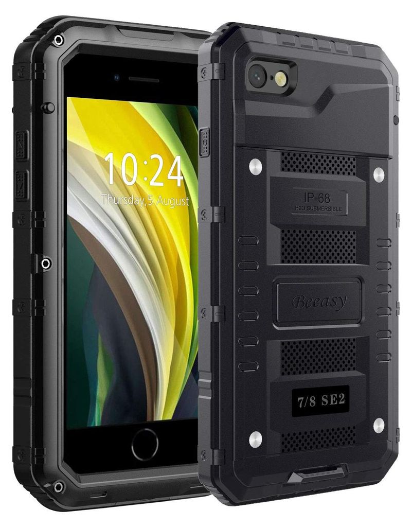 Beeasy Armor Case 360°Schutz IP68 iPhone SE 2020/2022/8/7 Displayschutzfolie