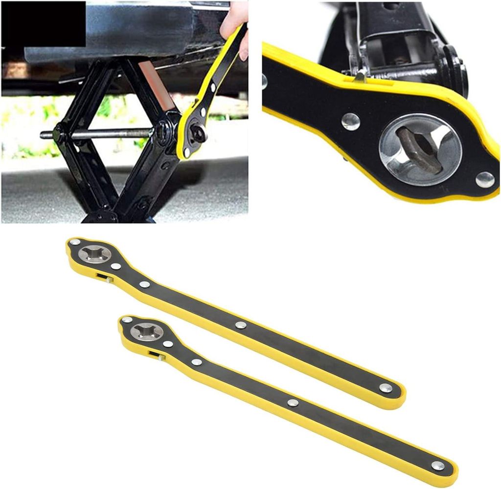 Ratschen-Schlüssel Auto Arbeitsersparnis für Scherenheber - Metall - Garage Reifenwechsel Werkzeug für Motorrad Auto SUV