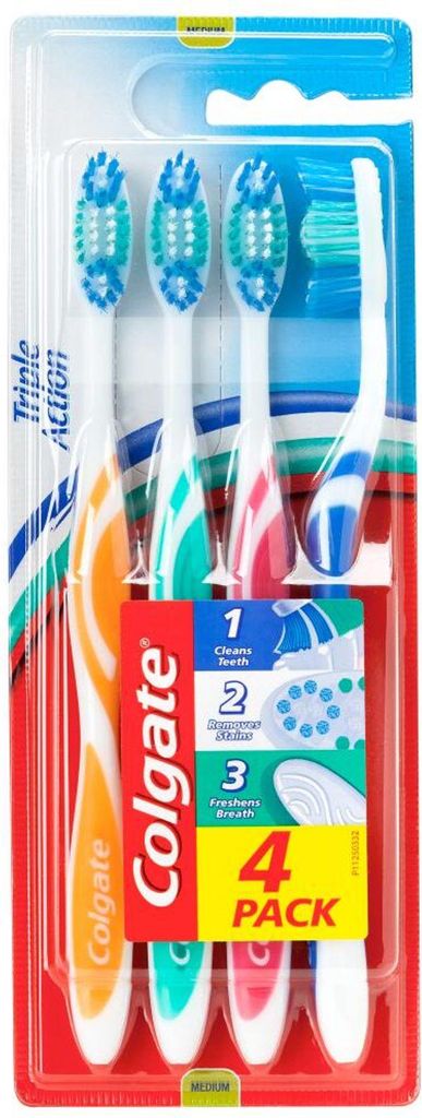 Colgate Triple Action, Kartáček na zuby, Stredná Tvrdosť, Obrázok produktu 