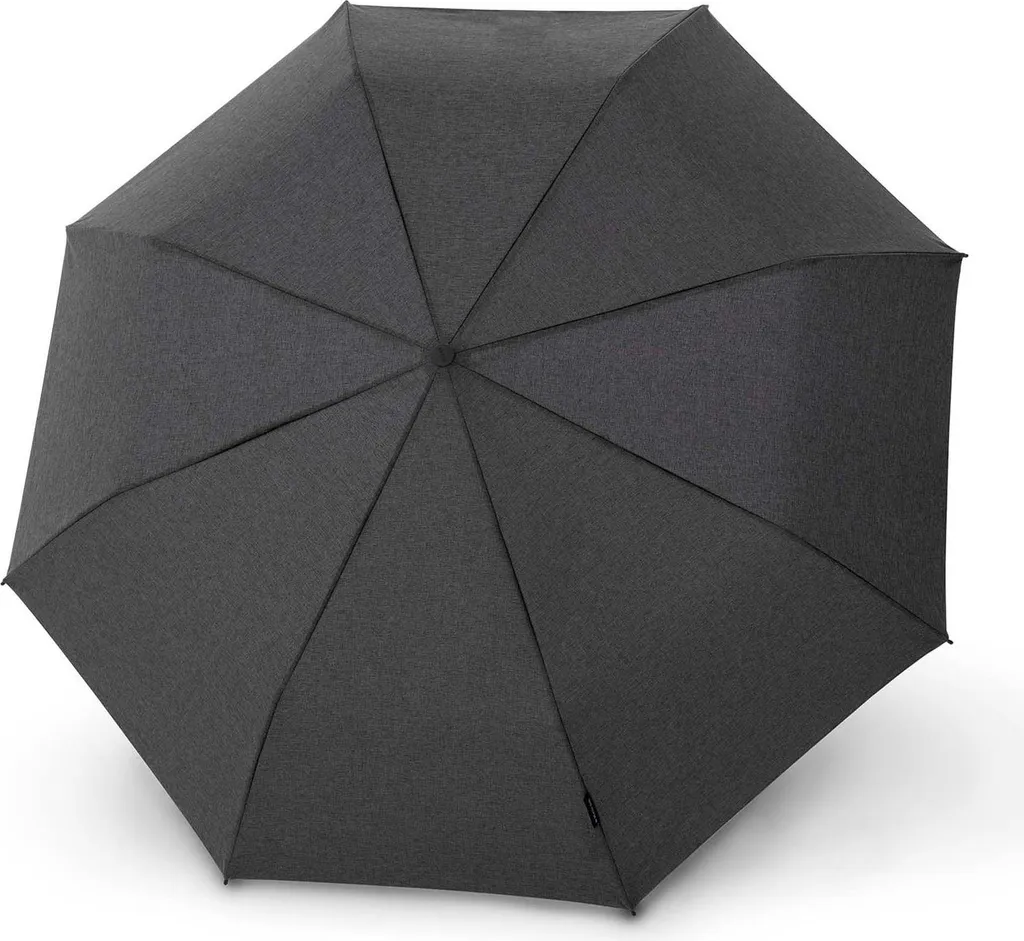 Knirps C.041 Parapluie de Poche Chrome Matt Manual Melange Black Noir