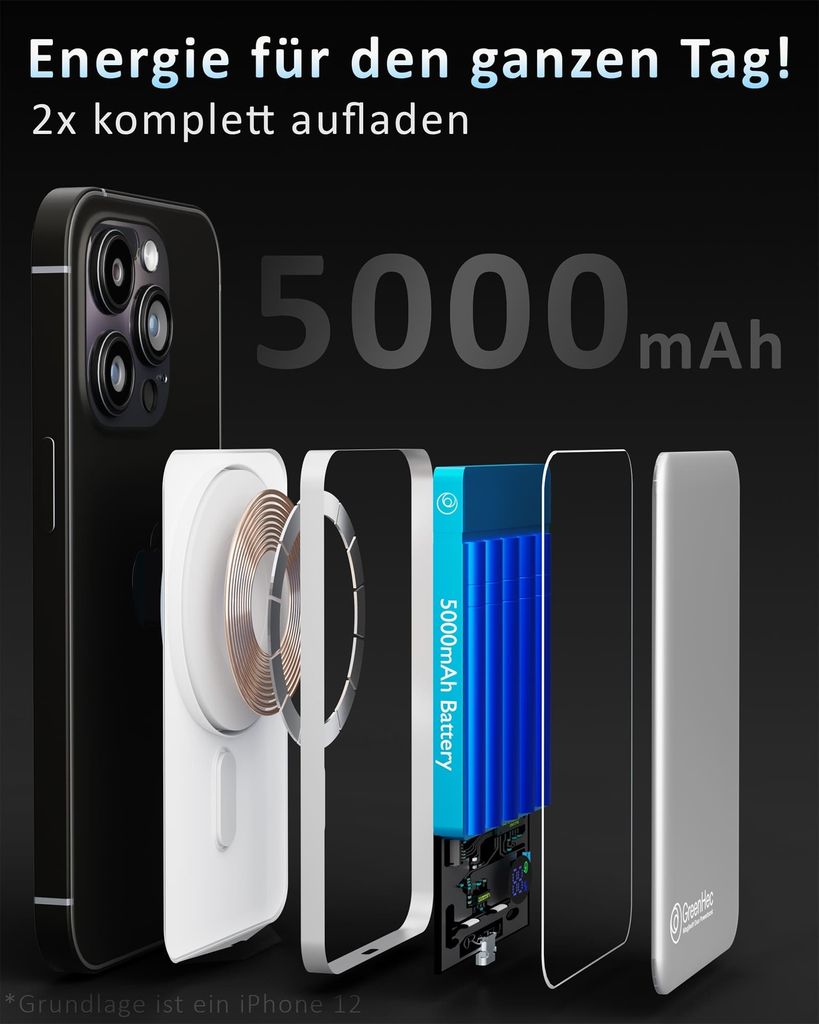 Powerbank YIISONGER MAGNETIC KT-D007 10000mAh – Schwarz Produktbild 3
