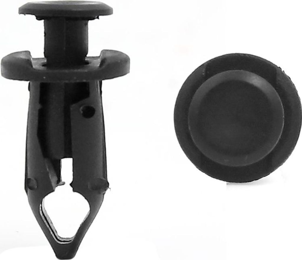 50Stk Schwarz Kunststoff Niet Push Pin Typ Trim Fastener Clips 9mm für Auto de