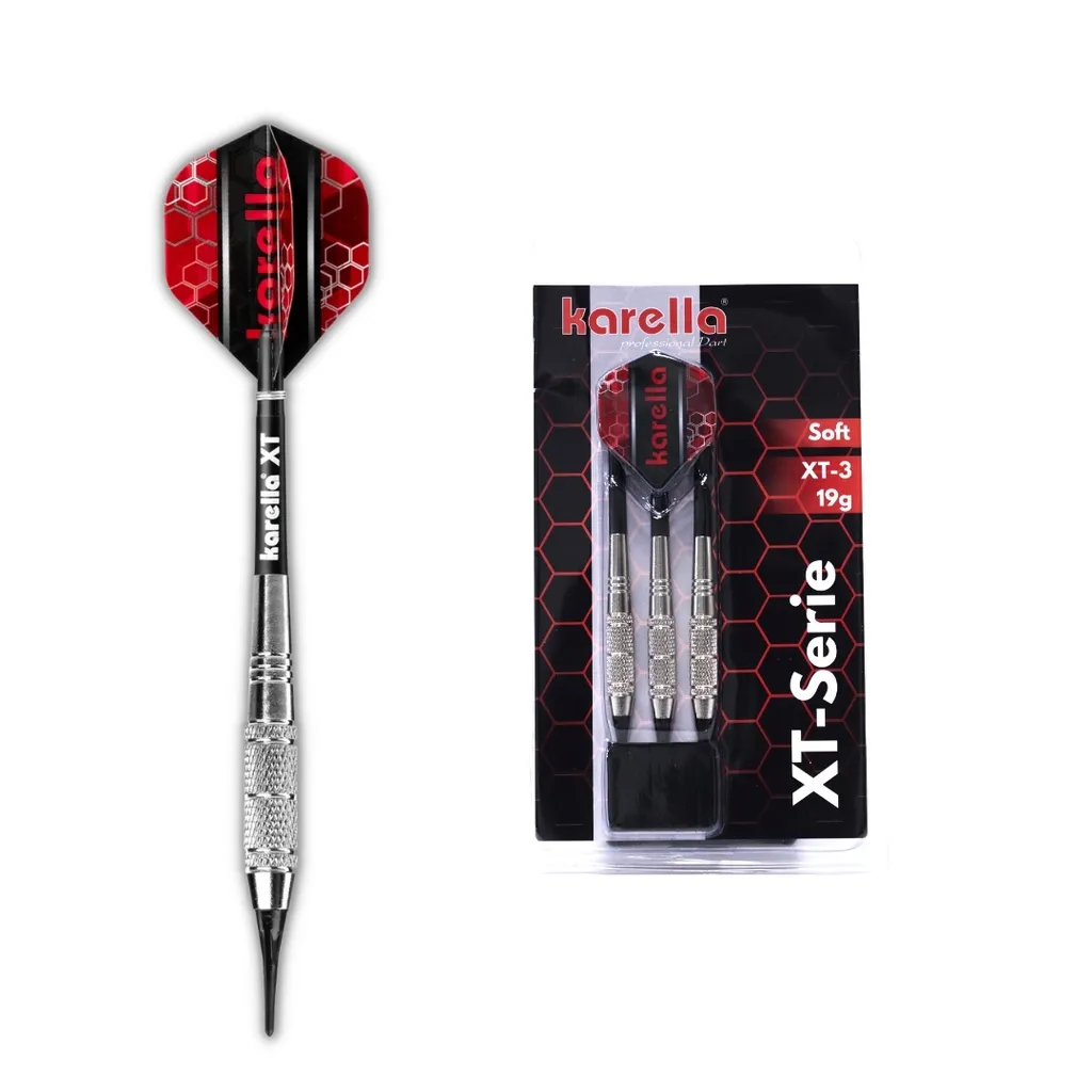 Fléchettes soft tip Karella XT-3 19g pour cible de fléchettes de bar - 4
