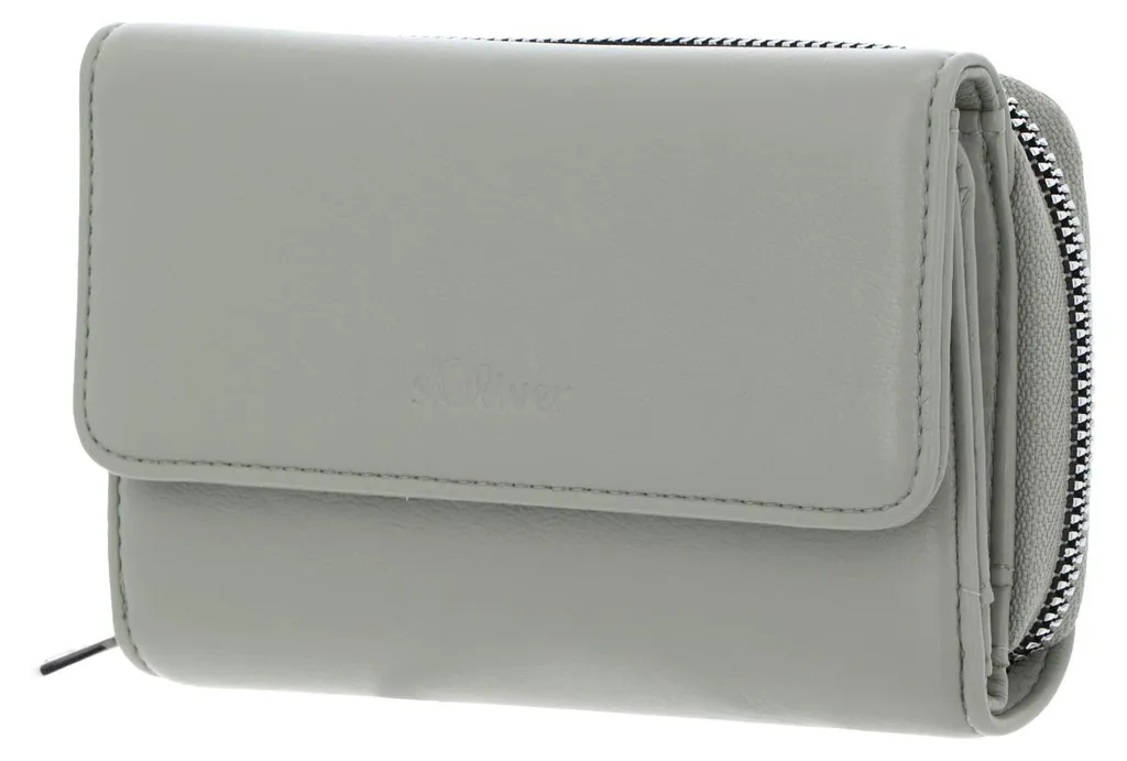 s.Oliver Porte-monnaie Zip Around Wallet Green coloris Gris-Vert Chic