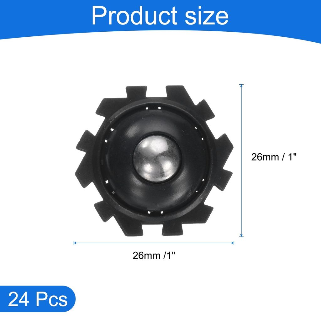 24 Stš¹ck Selbstklebende Mini-Lenkrollen 1 Zoll, 360¡ã Schwenkrollen Universal Sticky Low Profile Roller, 1 Stahlkugel fš¹r M?bel Lagerbeh?lt...